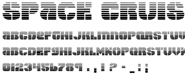 Space Cruiser Gradient font